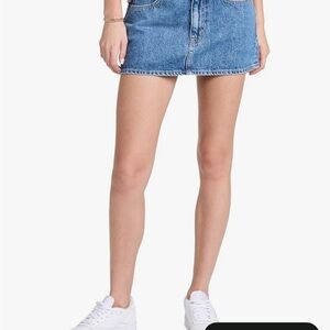 SLVRLAKE Low Rise Micro Mini Denim Skirt